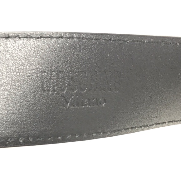 Moschino Authentic Logo Black Leather Belt 44 L - Picture 5 of 8